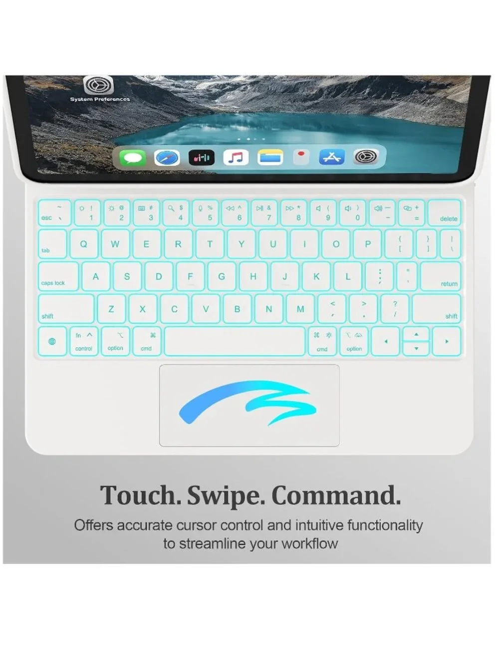 NIB: iPad Air 11-inch Case with Bluetooth Keyboard and Trackpad (White)